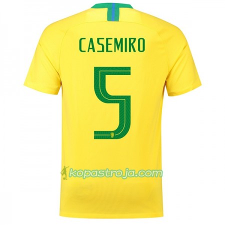Billiga Fotbollströjor Brasilien Casemiro 5 VM 2018 Hemma tröja